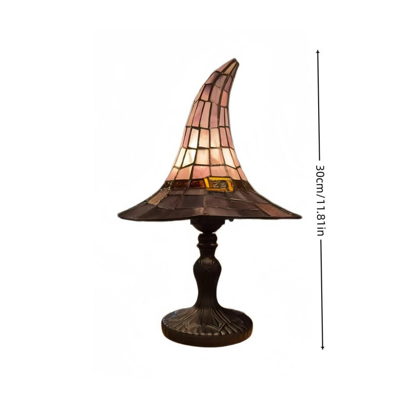Variation: Black Witch Hat Lamp LED Night Light – Halloween Decor, Gothic Shelf Mantel Table