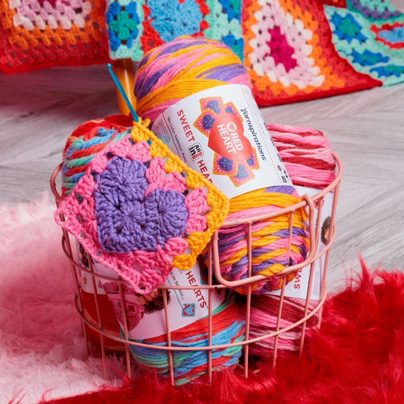 All in One Worsted Acrylic Yarn for Craft Projects - 16 Motifs, 8.8oz