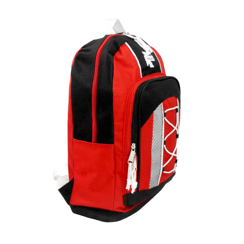 Lightweight 15-Inch School Backpack with Bungee Cord for Kids & Adults