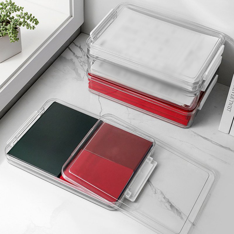 A4 Document Storage Box Office File Organizer Stackable Clear Plastic