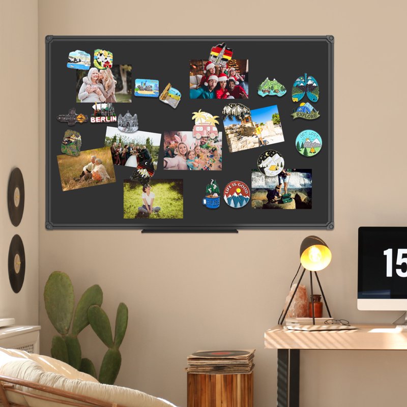 Large Magnetic Chalkboard for Wall - Dry Erase & Blackboard with Aluminum Frame