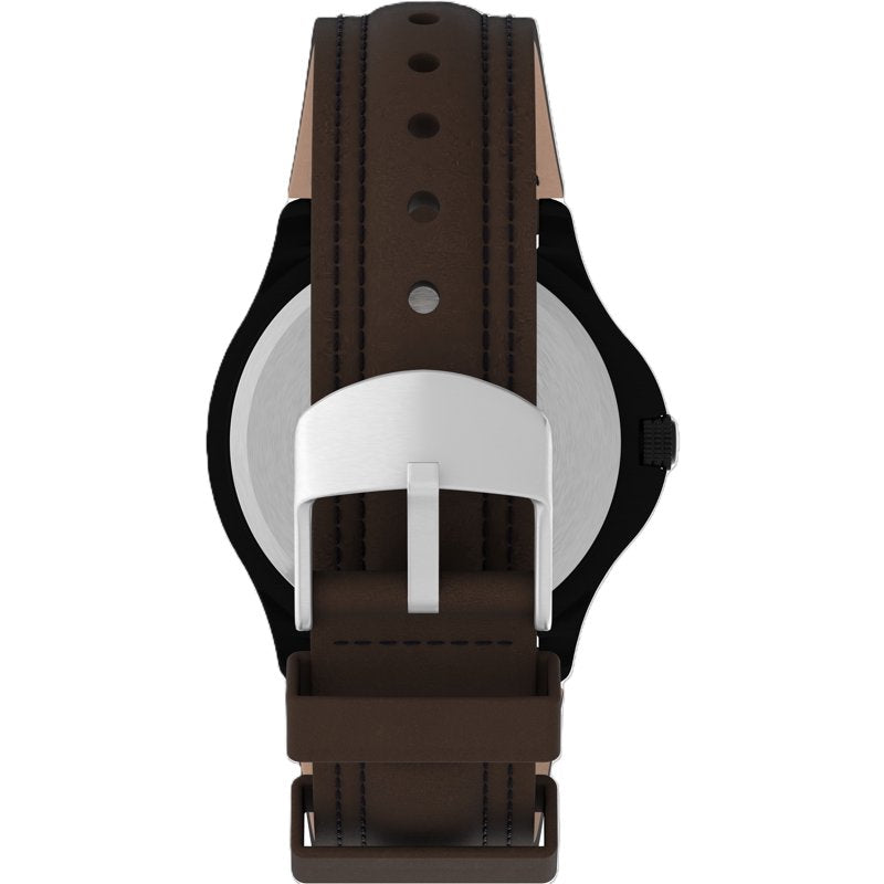 Timex Men's Expedition Leather Strap Watch - Rugged Outdoor 40mm Water-Resistant