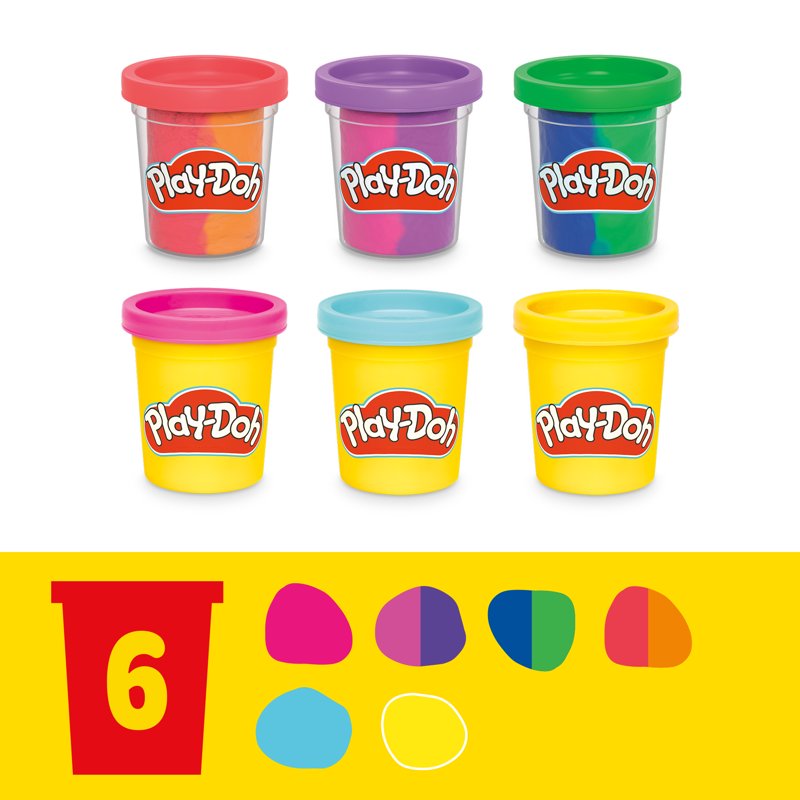 Play-Doh Hair Styling Salon Playset with 6 Cans for Kids Ages 3+