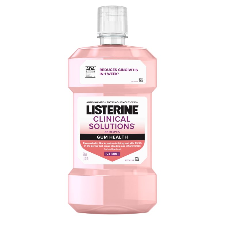 Gum Health Mouthwash - Antiseptic Oral Rinse for Plaque & Gingivitis, 500mL, Pack of 6