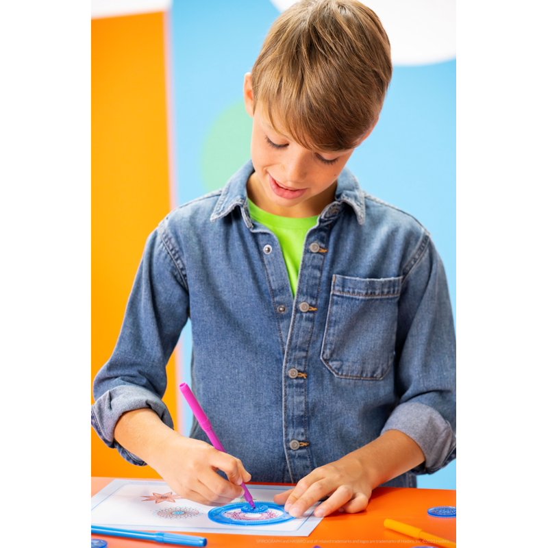 Kids Spirograph Art & Craft Kit with Markers - Spiral Drawing Set for Ages 8+