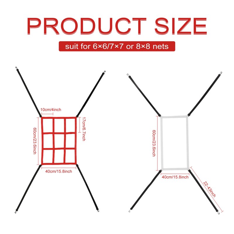 Adjustable Baseball Strike Zone Targets for Nets - Softball & Baseball Practice Equipment