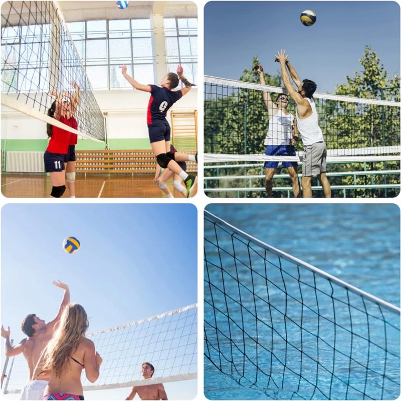 Indoor & Outdoor Volleyball Net 32ft x 3ft Heavy Duty PVC Sports Net