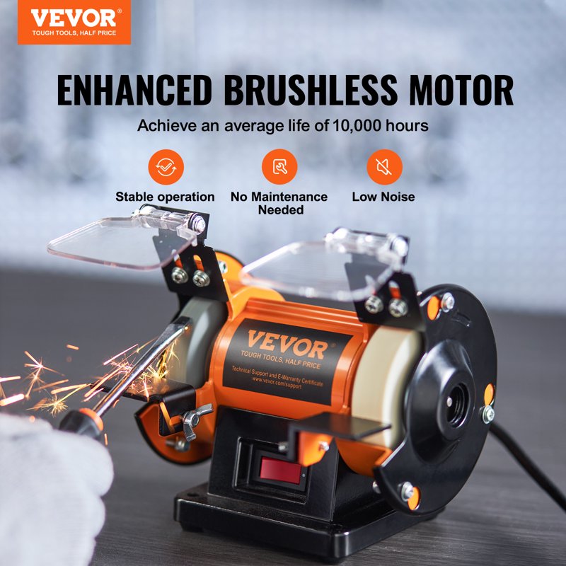 Jewelry Polisher Bench Grinder with Multiple Wheels 3590RPM for Metal & Stone Polishing