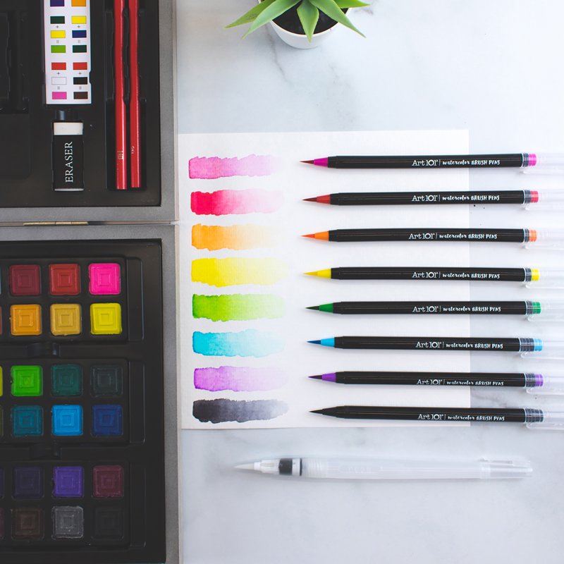 Watercolor Art Set with 88 Pieces - Beginners and Advanced Artists Kit