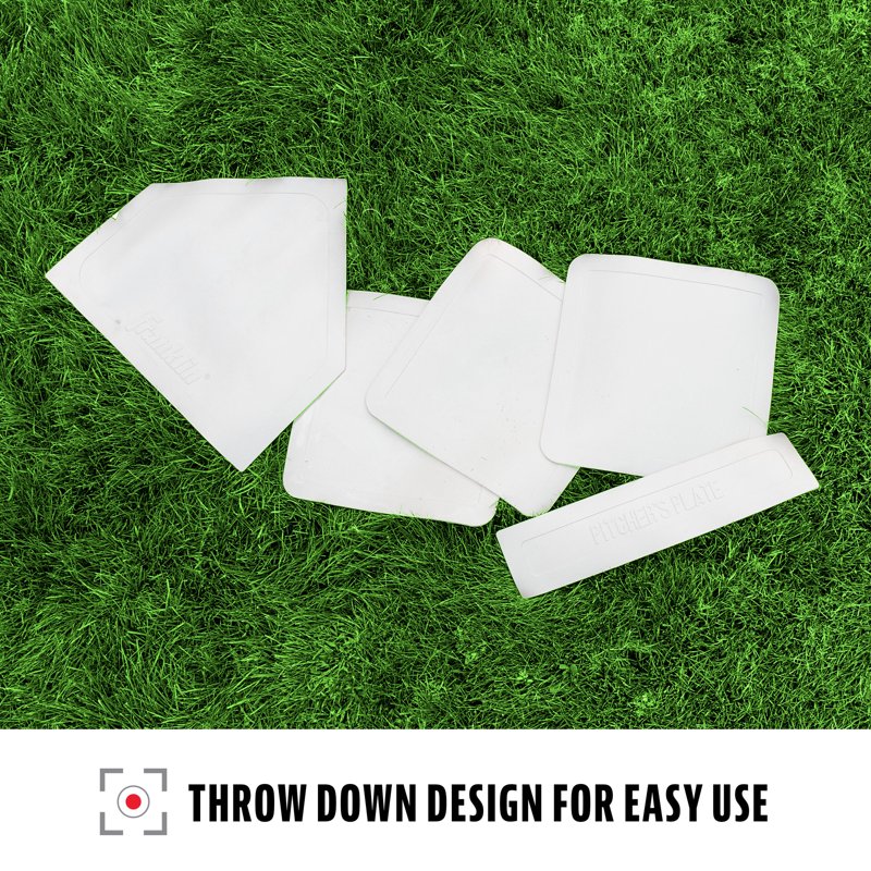 5-Piece Rubber Baseball Base Set for Softball Kickball & T-Ball | Portable & Durable