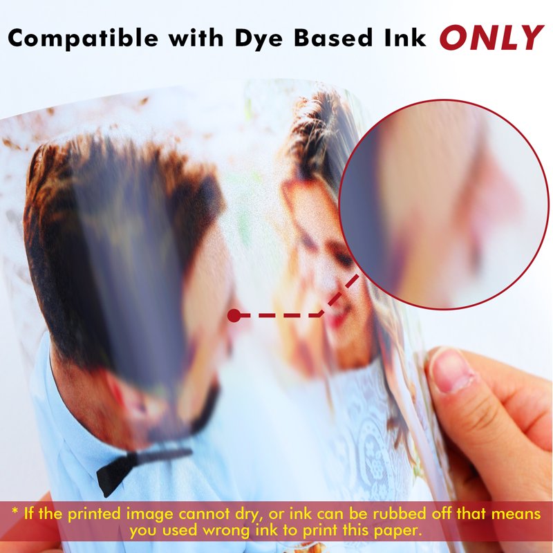 Glossy Inkjet Printer Paper 8.5x11 115gsm for Creative Projects, 100 Sheets