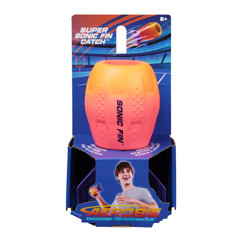 Aerobie Super Sonic Fin Catch Foam Throwing Football for Kids Ages 8+