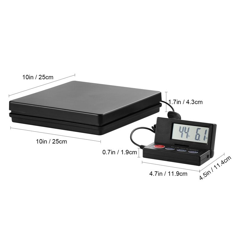 Digital Shipping Scale 110 lbs with Tare Hold Adjustable LCD Parcel Weigher
