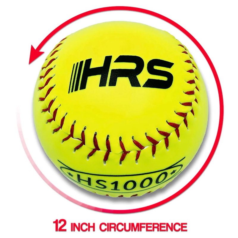 12-Inch Practice Softballs - Official Size & Weight for Baseball and Softball Training - 12 Pack