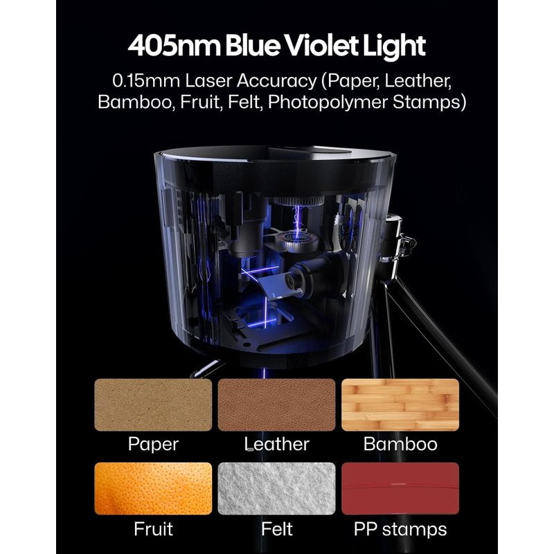 Portable Diode Laser Engraver Kit with Safety Glasses & Stand for Beginners