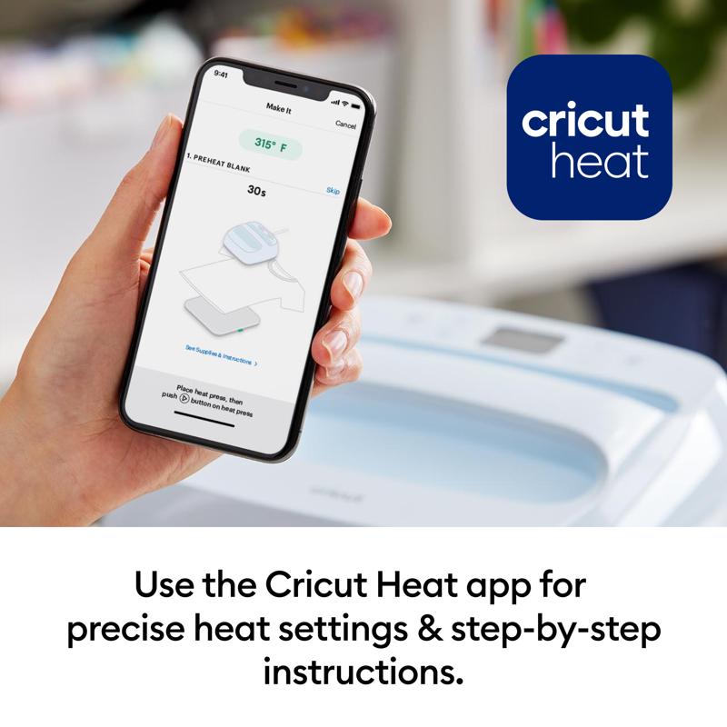 Bluetooth-Enabled Cricut EasyPress 3 Heat Press Machine 9x9 in - Blue