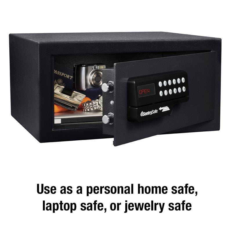 Digital Card Swipe Security Safe 1.09 Cu. Ft. with Key Lock & LED Light