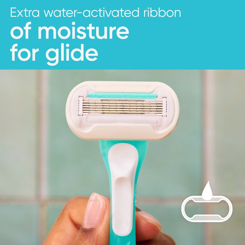 Disposable Razors for Women - 2 Count, Extra Smooth Sensitive Shave