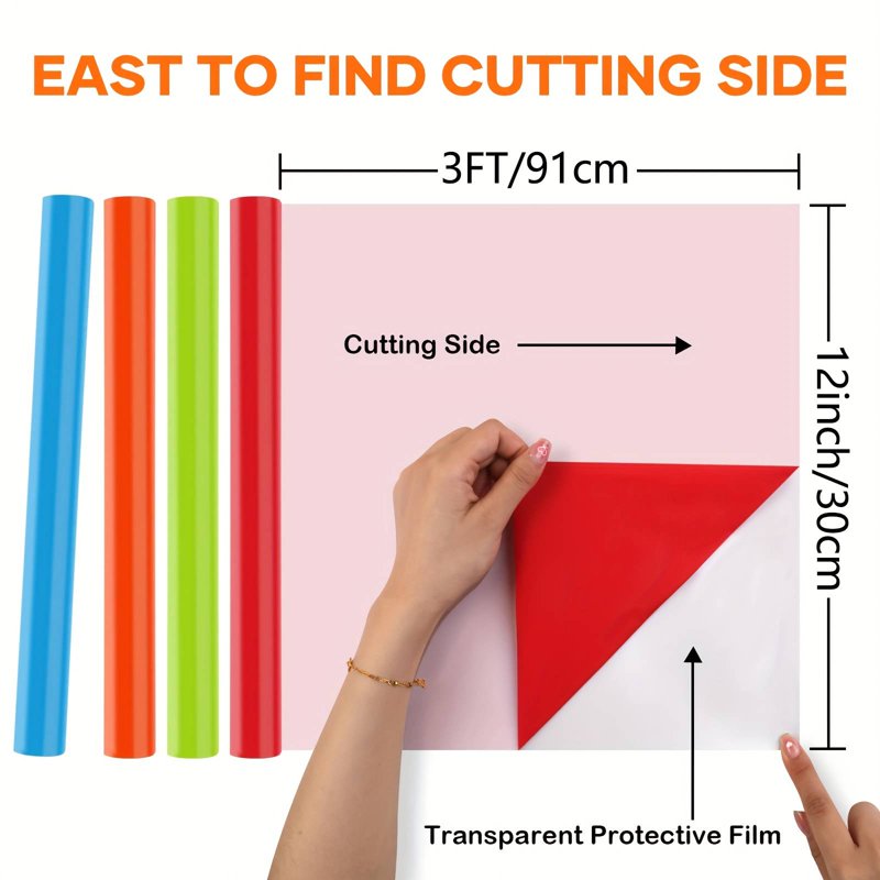 Heat Transfer Vinyl Rolls Bundle - 20 Colors 12x3FT for DIY T-Shirts & Crafts