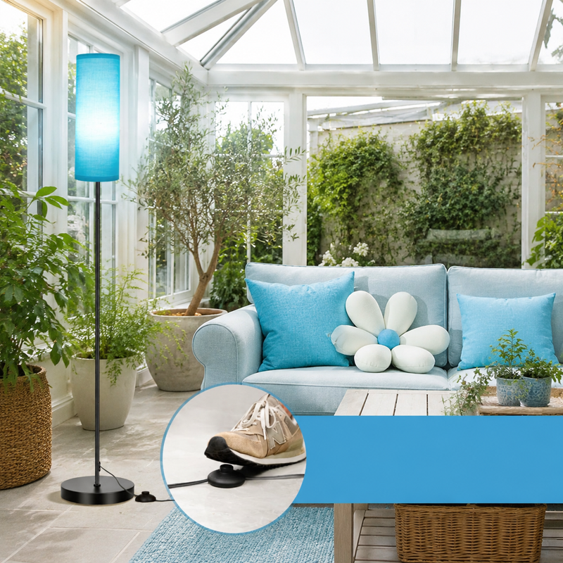 Smart LED Floor Lamp with Music Sync Remote Dimmable RGB Lighting