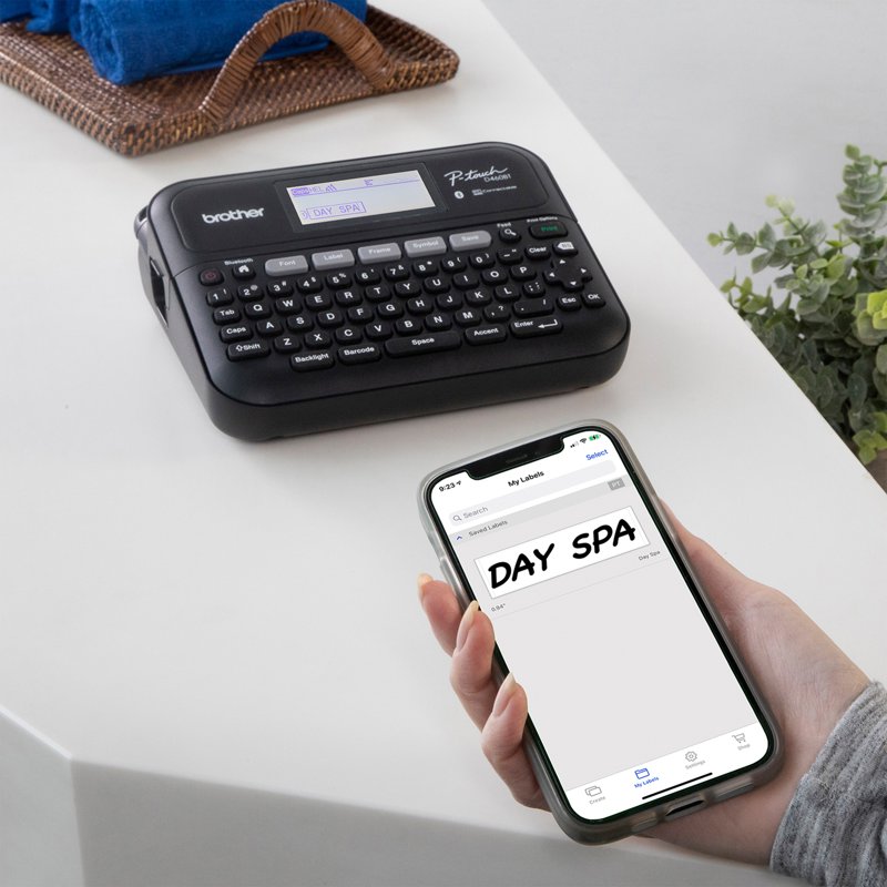 Connected Label Maker with Bluetooth | Organize & Print Custom Labels - PT-D460BTVP