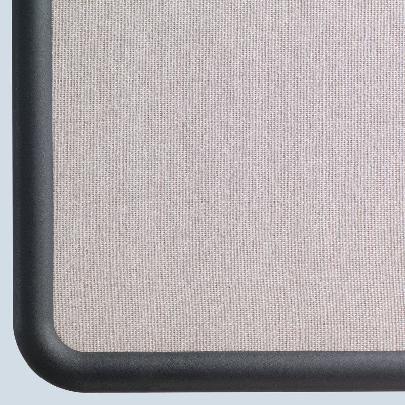 Quartet Contour Fabric Bulletin Board - 4' x 3' Gray Fabric, Black Frame