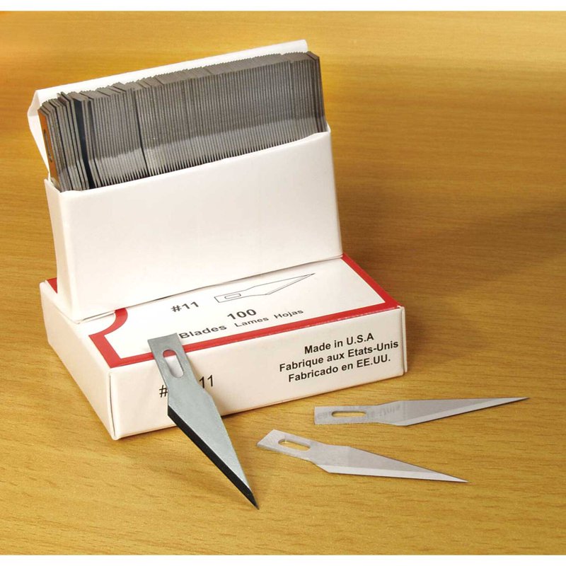 No 11 Double Honed Hobby Blades 100 Pack - Precision Cutting for Crafts & Models