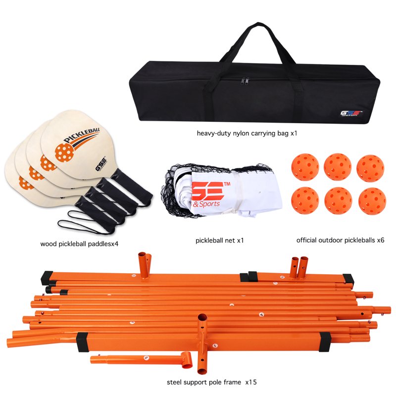 Complete Pickleball Set with Net Paddles and Balls - Outdoor Recreation