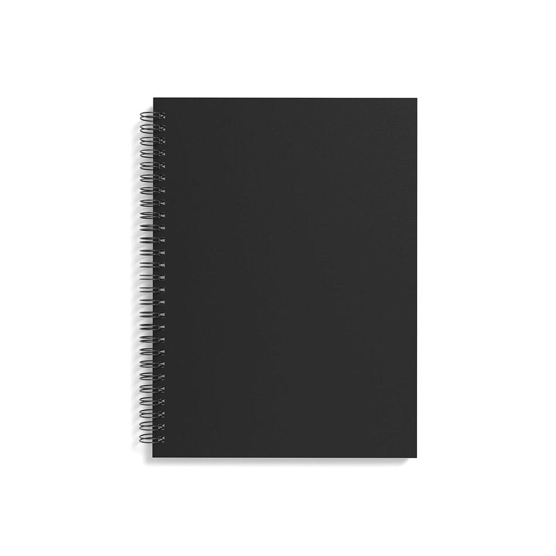 Medium Soft Cover Ruled Notebook - Black, 6.5 x 9.5 Inches, 80 Sheets