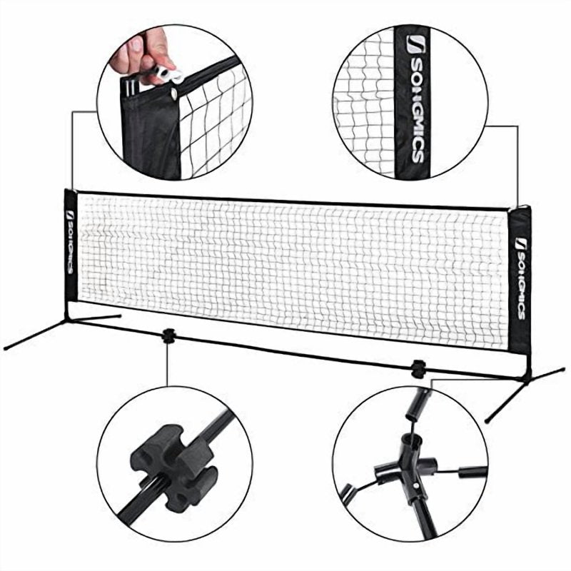 Portable Badminton Net Set with Poles - 13 ft Wide, Adjustable Height for Indoor/Outdoor Play