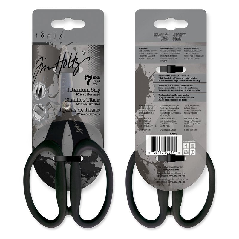 Micro Serrated Scissors - Precision Craft & Fabric Cutting, 7 Inch