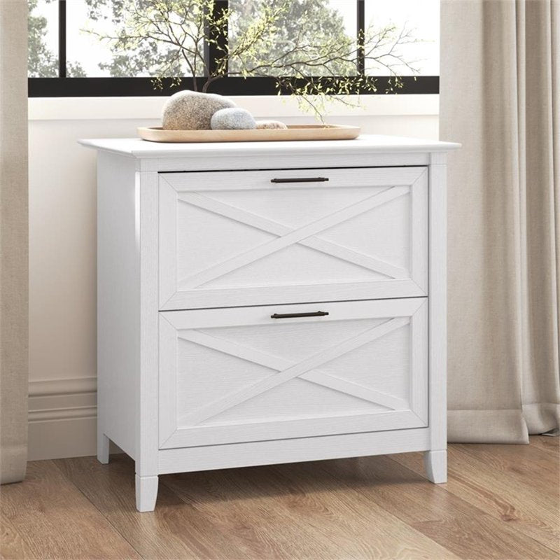 2 Drawer Wood File Cabinet - Lateral Storage for Home Office or Living Room