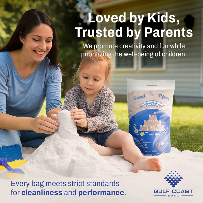 Kids Play Sand 50 Lbs for Sandbox Crafts & Sensory Play - 5 Pack