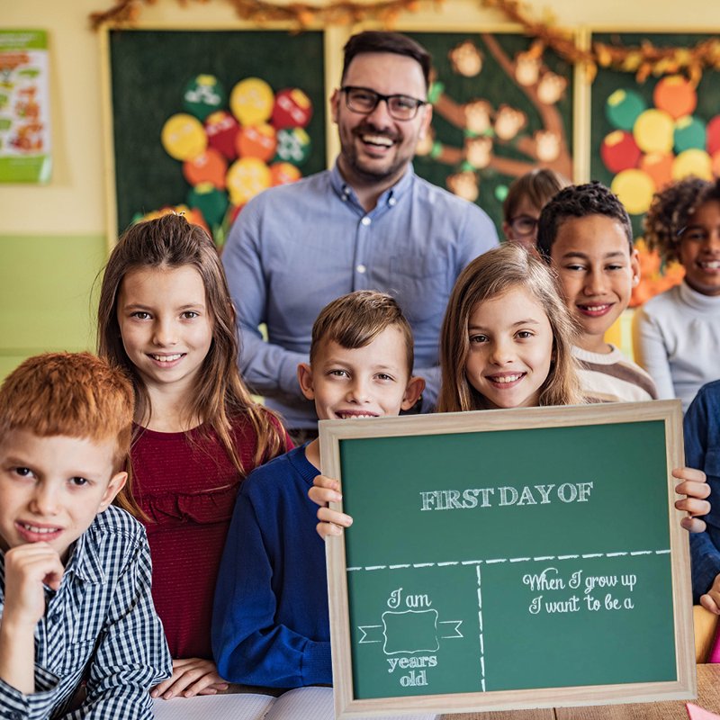 First Day of School Chalkboard Sign 14x11 Inch Wall Decor Photo Prop