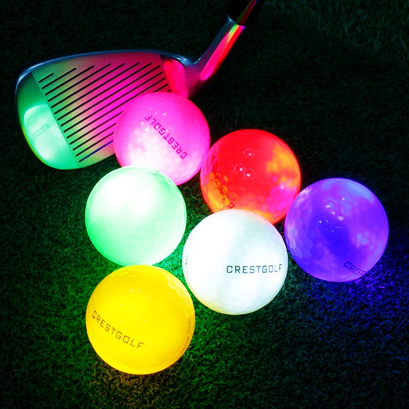 Glow in the Dark Golf Balls 6 Pack - LED Practice Golf Balls for Night Play