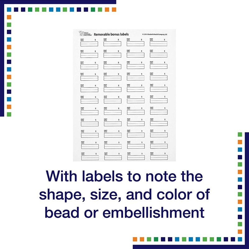 Bead Storage Organizer Tray - 82 Piece Craft Supply Storage Solution