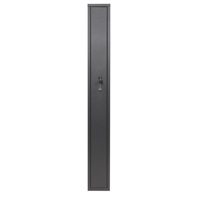 Long Rifle Gun Safe with Key Lock - 8x6.5x52 Metal Storage Cabinet