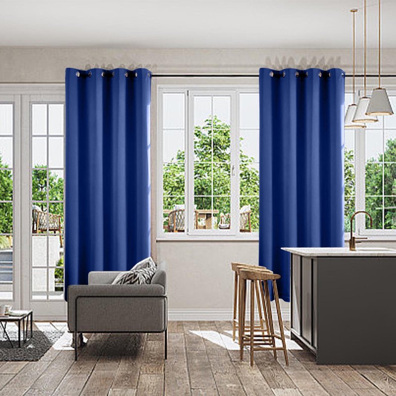 Blackout Thermal Insulated Curtains for Bedroom & Home Theater - Noise Reducing Room Darkening Drapes