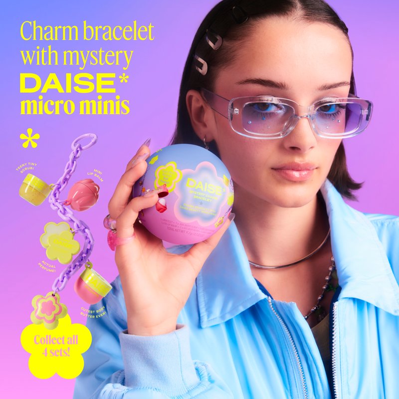 Mystery Charm Bracelet with Real Mini Beauty Products - Collectible Gift