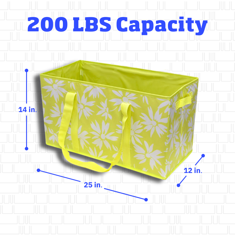 Large Collapsible Tote Bags Set - All-Purpose Reusable Storage & Shopping Totes