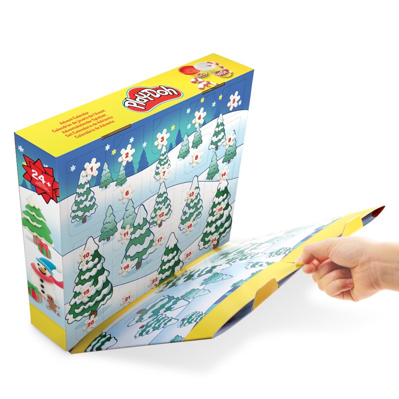 Kids Advent Calendar Playset with 24 Days of Surprises and Play-Doh Cans