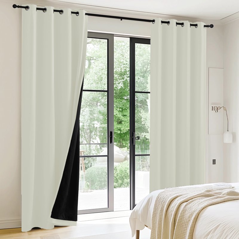 Blackout Window Curtains 2 Panels Thermal Insulated Room Darkening Drapes