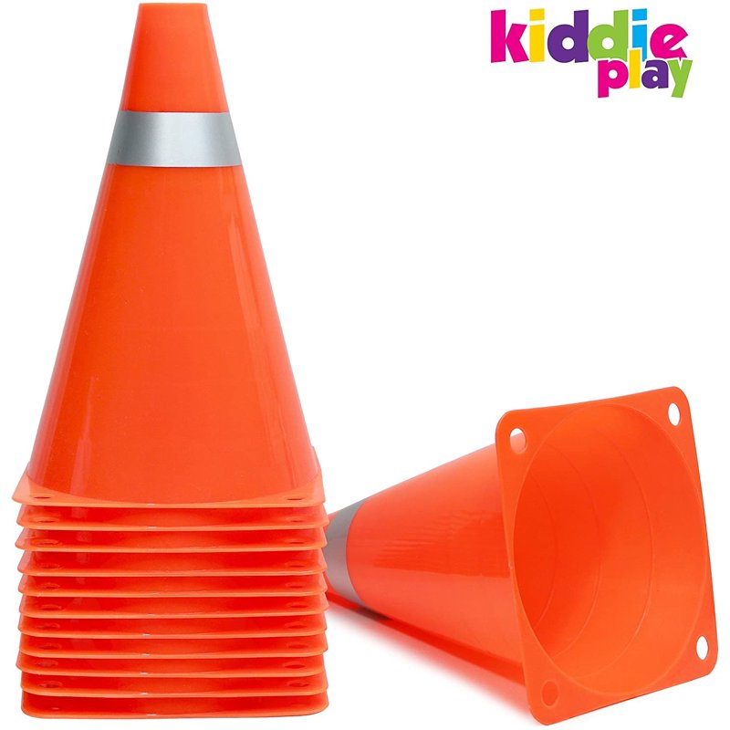 7.5 Inch Soccer Cones for Drills, Agility Training - 12 Pack