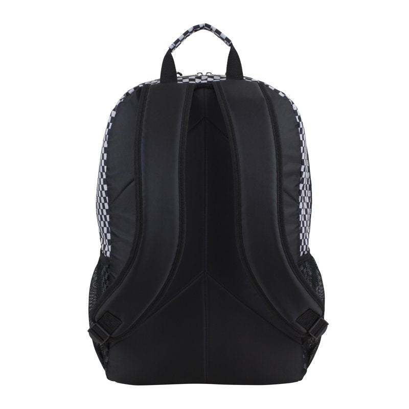 Unisex Checkered Backpack with Laptop Sleeve, Hydration Pockets & Padded Straps