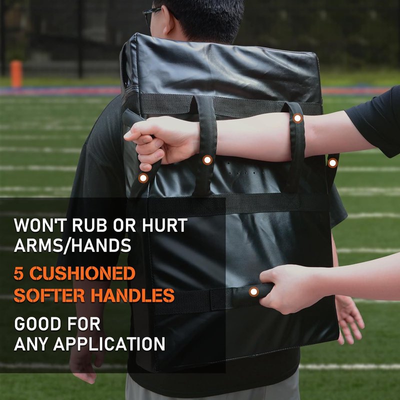 Football Blocking Pad Training Equipment 24x16 Kick Shield with Handles