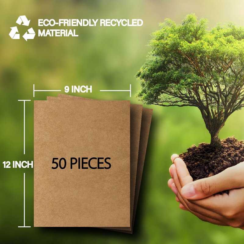 Bulk Corrugated Cardboard Sheets 9x12 Inch for Shipping DIY Crafts & Packaging