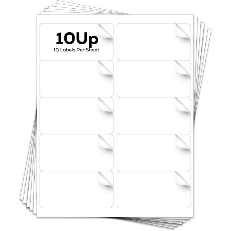 A4 Shipping Labels 2x4 Inches Printable Self-Adhesive for Laser & Inkjet - Multiple Sheets