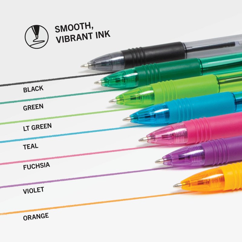 Zebra Z-Grip Retractable Ballpoint Pens 1.0mm Assorted 7 Pack