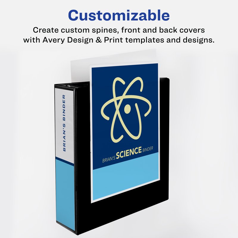 Heavy-Duty View 3 Ring Binder with EZD Rings, 1 Inch - Multiple Pack Sizes