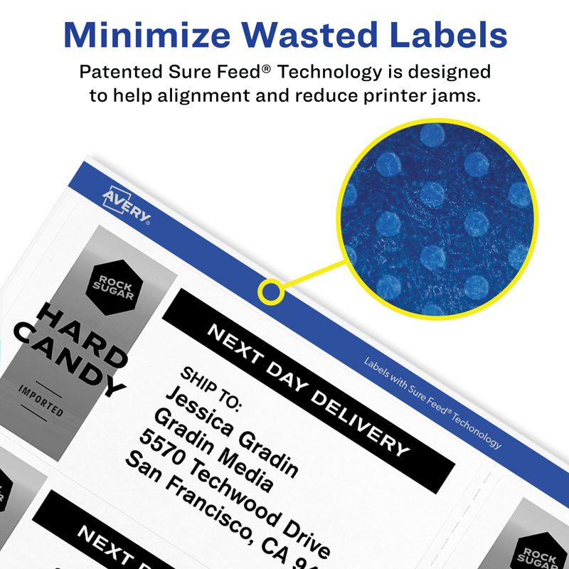 Printable Shipping Labels 2.5 x 4 Inches, 200 Permanent Adhesive Labels for Shipping & Mailing